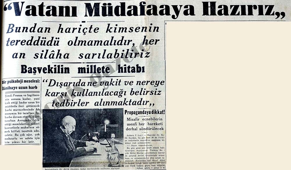 2.Dünya Savaşında Ülkemizdeki Gazete Manşetleri 20