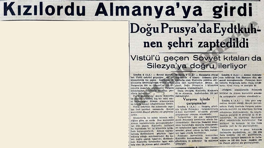 2.Dünya Savaşında Ülkemizdeki Gazete Manşetleri 22