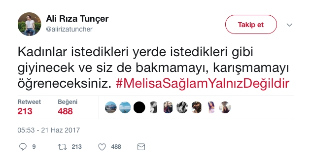 Melisa Sağlam'a Sosyal Medyadan Destek 11