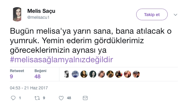 Melisa Sağlam'a Sosyal Medyadan Destek 15