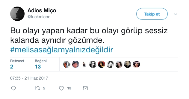 Melisa Sağlam'a Sosyal Medyadan Destek 18