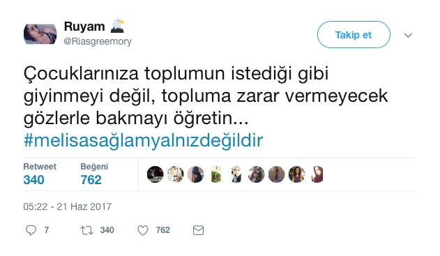 Melisa Sağlam'a Sosyal Medyadan Destek 5