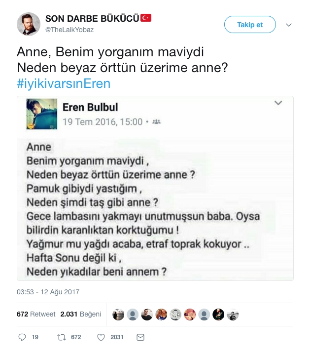 Eren Bülbül İçin Atılan Tweet'ler 12