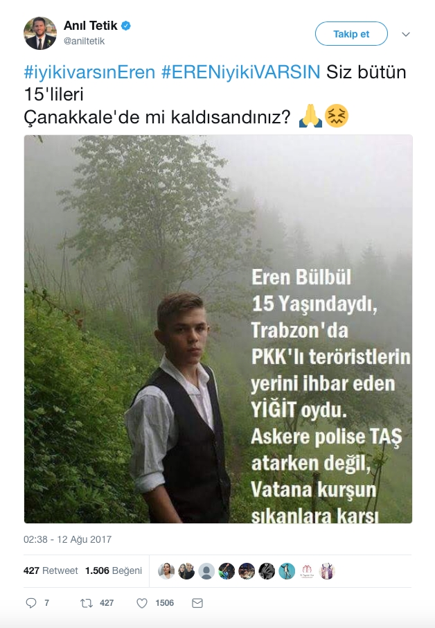 Eren Bülbül İçin Atılan Tweet'ler 5