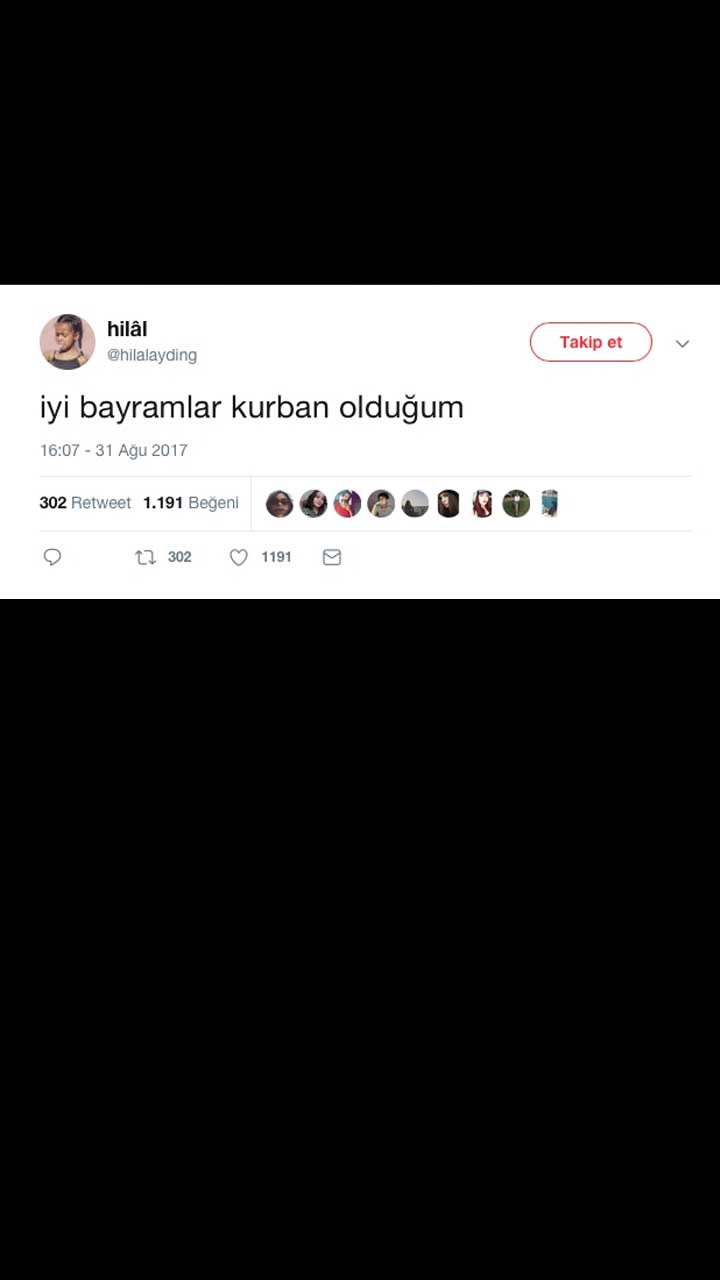 Bayram İçin Atılmış Komik Tweet'ler 3