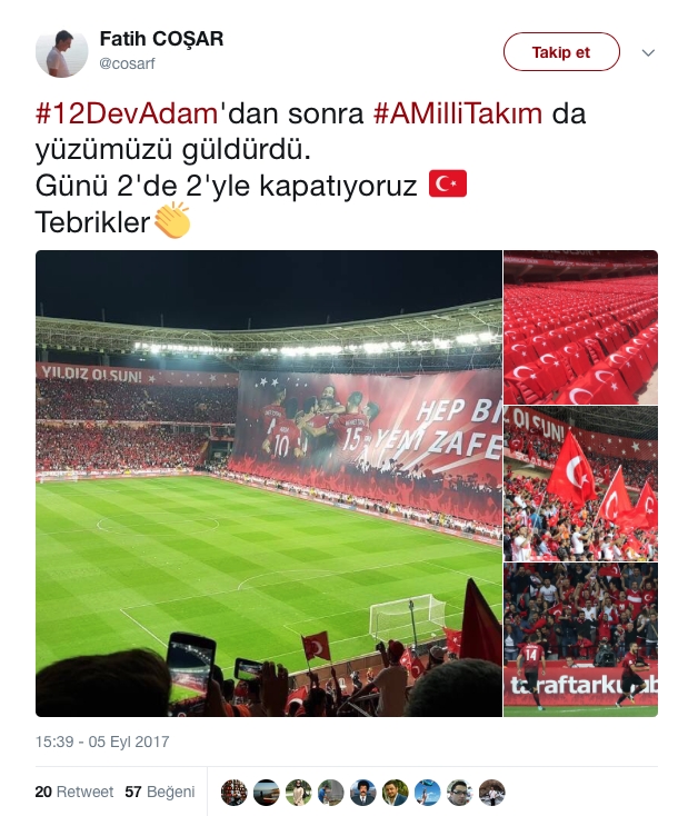 Milli Takımın Galibiyet Sonrası Atılmış Tweetler 10