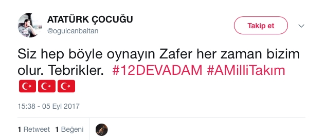 Milli Takımın Galibiyet Sonrası Atılmış Tweetler 12