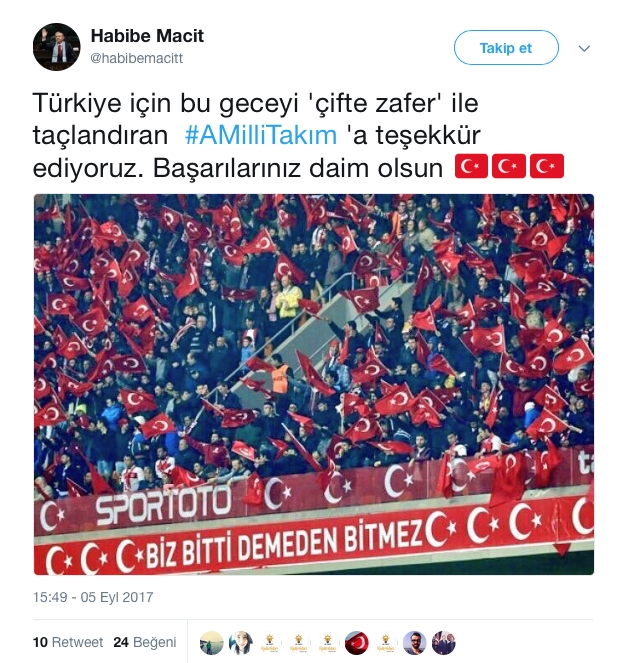 Milli Takımın Galibiyet Sonrası Atılmış Tweetler 3