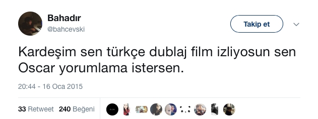 Türkçe Dublaja Nefret Kusan Tweet'ler 10