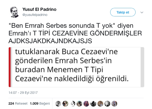 'Emrah Serbes Sonunda T Yok' Sözünü Tiye Alan Tweet'ler 11