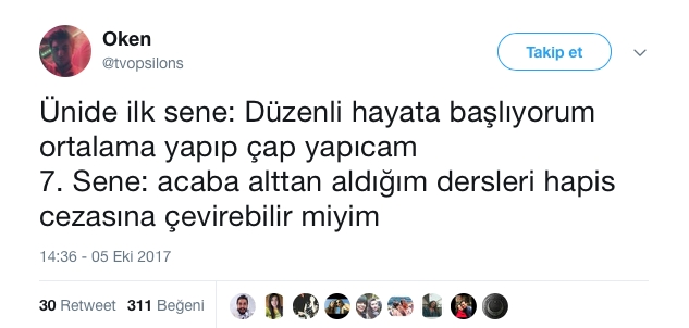 Üniversiteye Başlayanlar İçin Atılmış Komik Tweet'ler 2