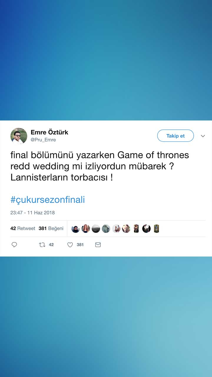 Çukur Sezon Finali Tweetleri ve 2. Sezon Tahminleri 13