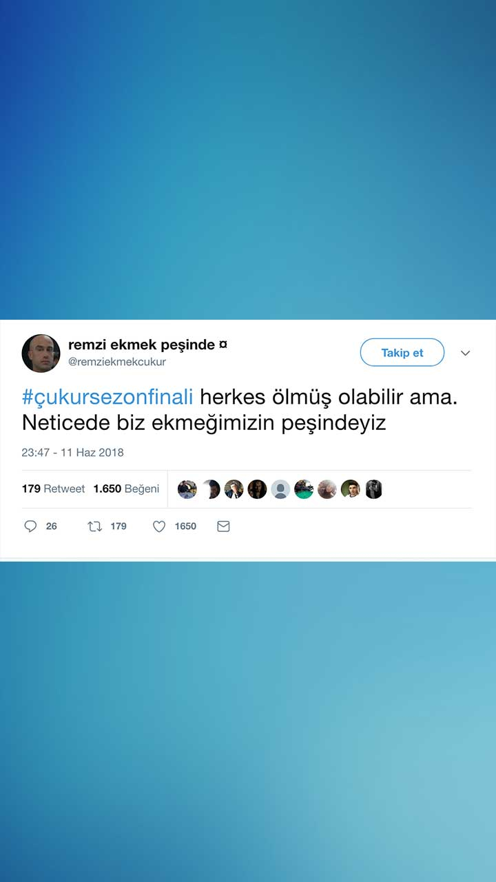 Çukur Sezon Finali Tweetleri ve 2. Sezon Tahminleri 17