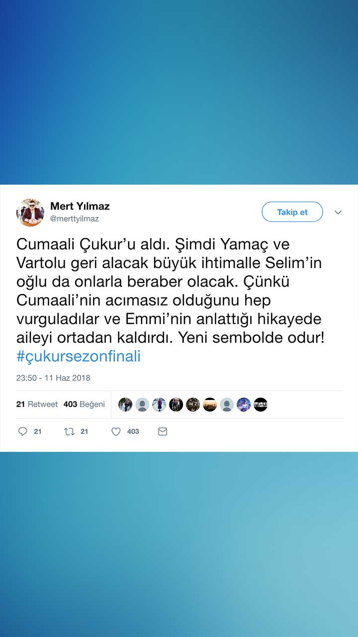 Çukur Sezon Finali Tweetleri ve 2. Sezon Tahminleri 19