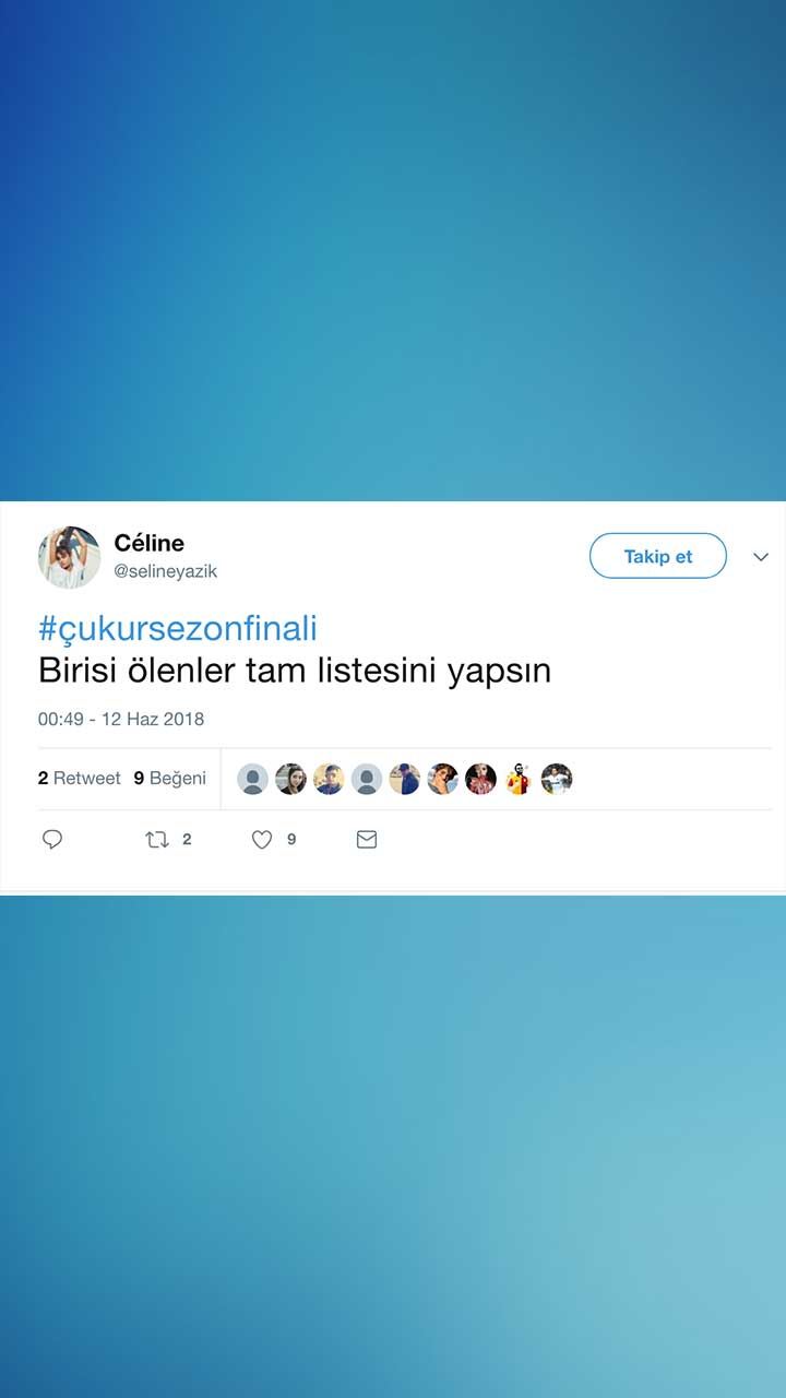 Çukur Sezon Finali Tweetleri ve 2. Sezon Tahminleri 2