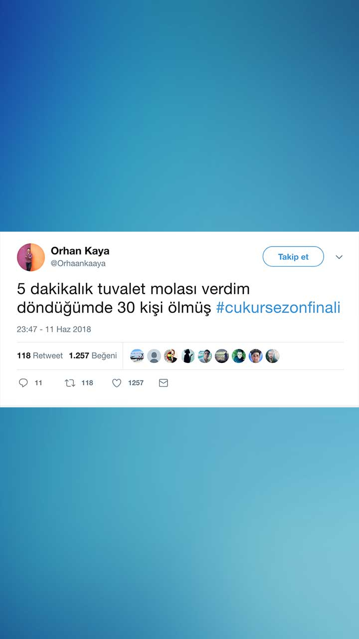 Çukur Sezon Finali Tweetleri ve 2. Sezon Tahminleri 30