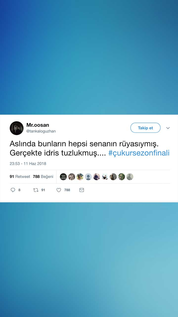 Çukur Sezon Finali Tweetleri ve 2. Sezon Tahminleri 7