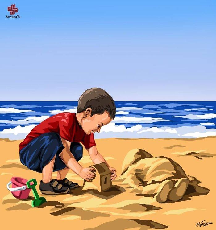 Aylan Kurdi'nin Yürek Dağlayan Çizimleri 5