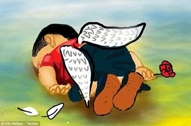 Aylan Kurdi'nin Yürek Dağlayan Çizimleri 9