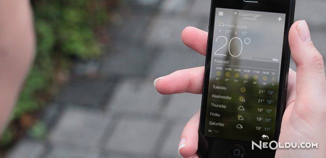 Yahoo Weather Yağmur Yağmadan Haber Veriyor