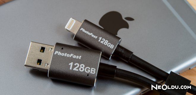 Ekstra 128 GB Depolama Alanı Sağlayan Şarj Kablosu