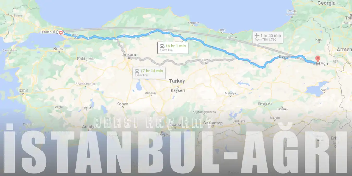 İstanbul Ağrı Arası Kaç Km ve Kaç Saat? | Yol Tarifi