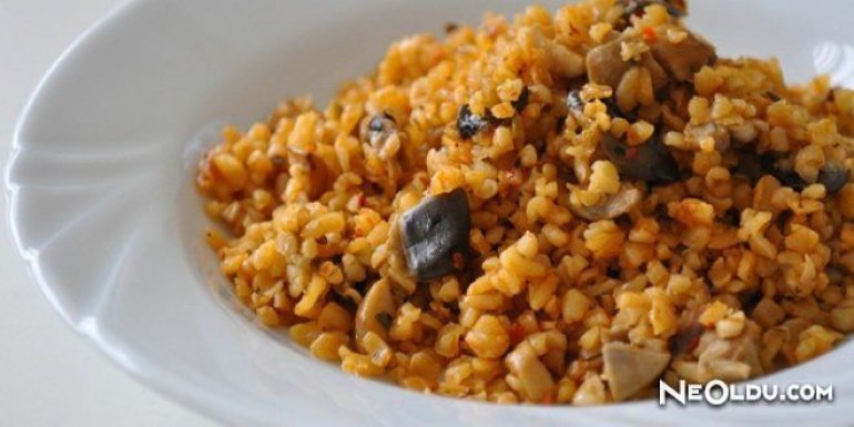 Mantarlı Bulgur Pilavı Tarifi