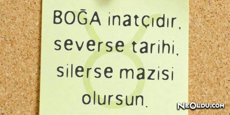 En Güzel Boğa Burcu Sözleri