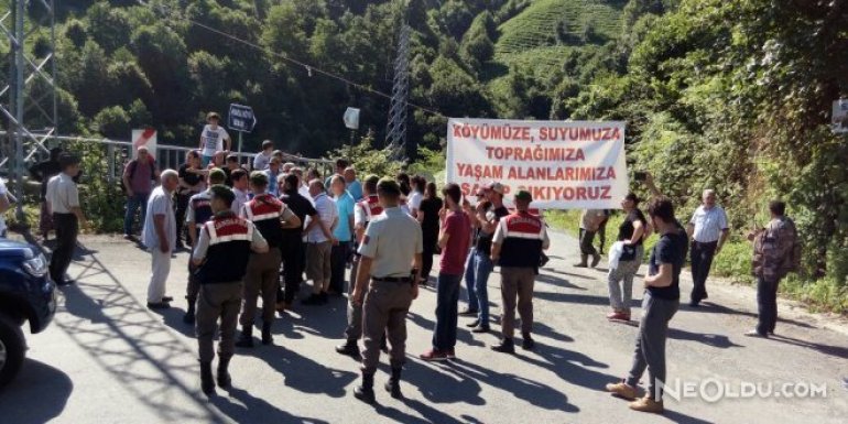 Rize Pazar'da 'Taş Ocağı İstemiyoruz' Eylemi!