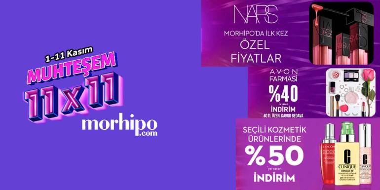 Morhipo 11.11 İndirimli Kozmetik Ürünler