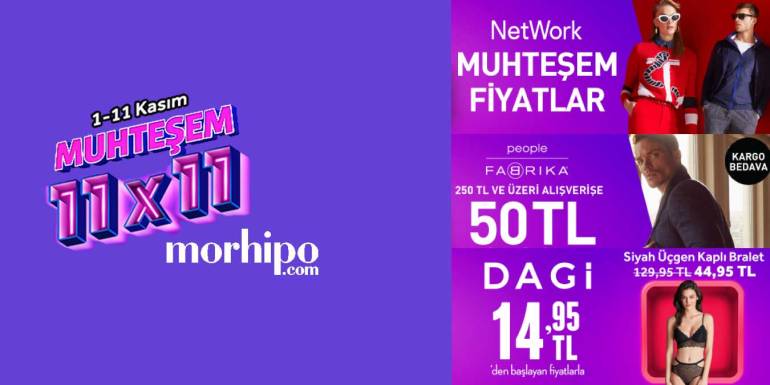 Morhipo 11.11 İndirimli Giyim Ürünleri | Muhteşem 11x11