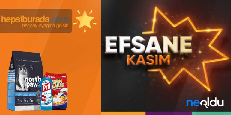 Hepsiburada Efsane Kasım İndirimli Market Ürünleri