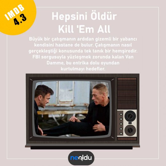 Van Damme Kill Em All hastane çatışması sahnesi