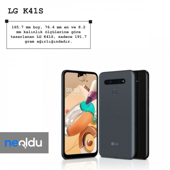 LG K41S Tasarım