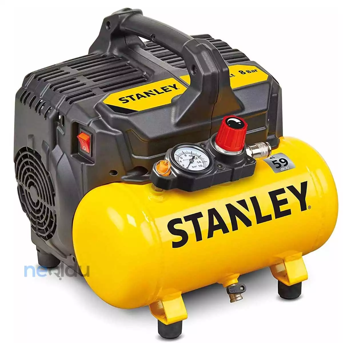 Stanley DST 100 hava kompresörü, güçlü performans ve kullanım kolaylığı