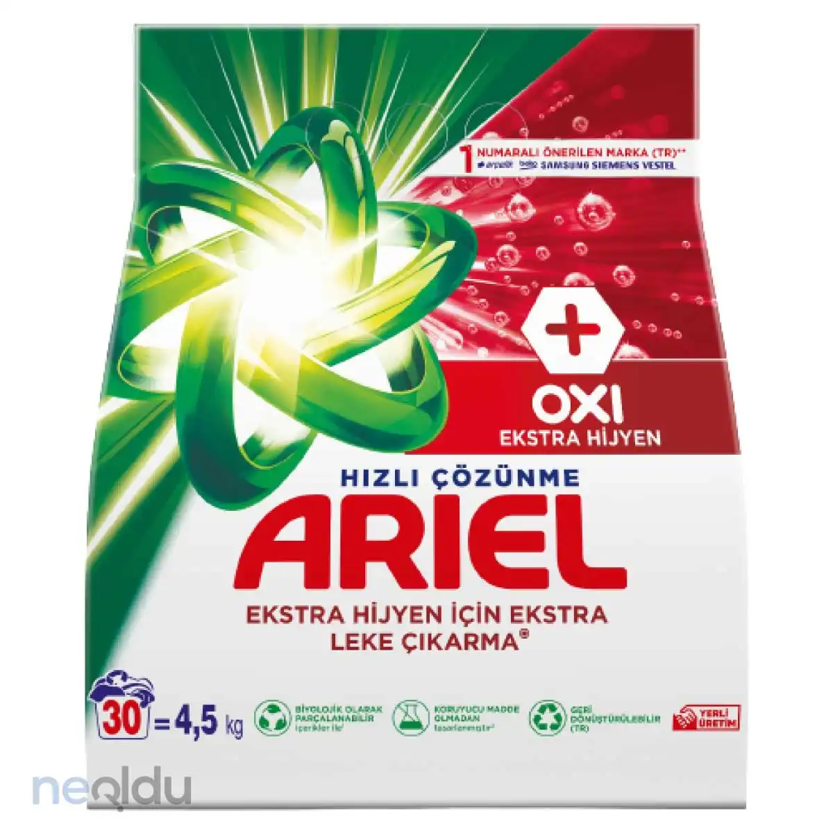 En İyi Çamaşır Deterjanı Ariel Oxi Ekstra Hijyen