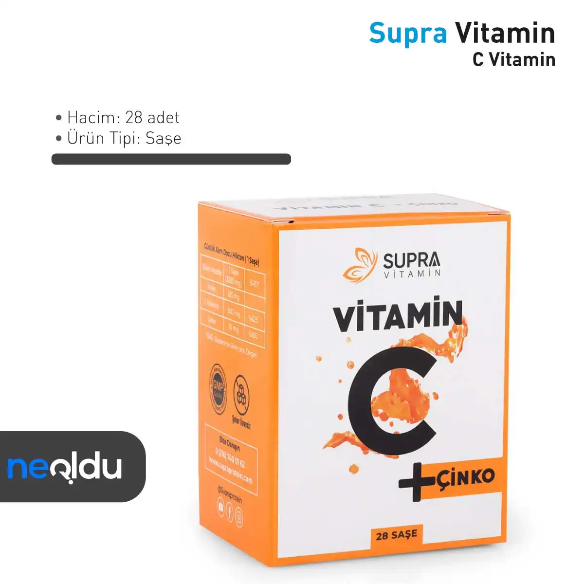 C Vitaminleri Supra Vitamin C + Çinko