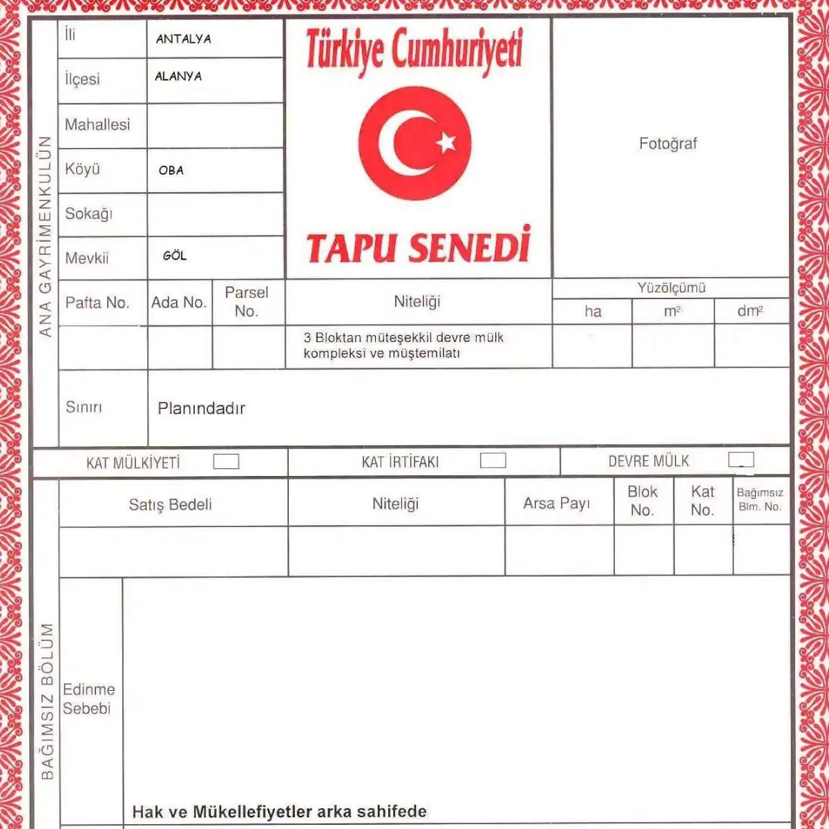 Tapu Nedir? Çeşitleri Nelerdir?