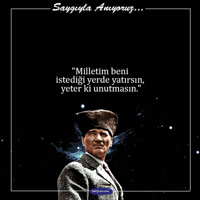 10 Kasım Atatürk'ü Anma Günü