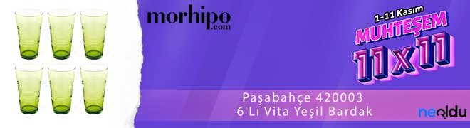 Paşabahçe 420003 6'Lı Vita Yeşil Bardak