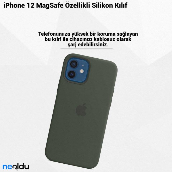 iPhone 12 MagSafe Özellikli Silikon Kılıf