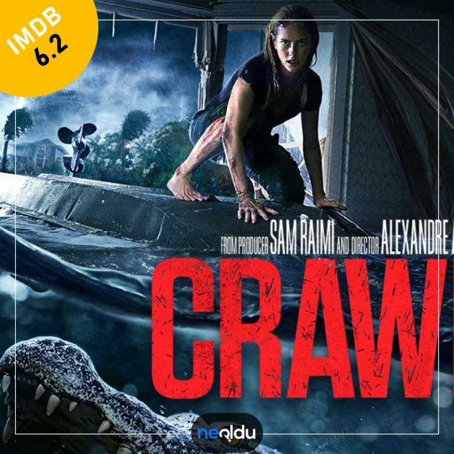 Crawl filminde kasırga ve timsahlarla mücadele eden kadının hikayesi