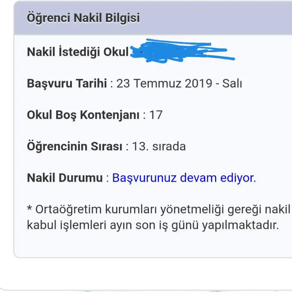 Nakil Sonuçları Nasıl Sorgulanır?