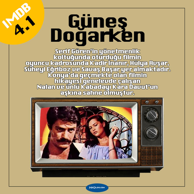 Güneş Doğarken filminde Kadir İnanır ve Hülya Avşar