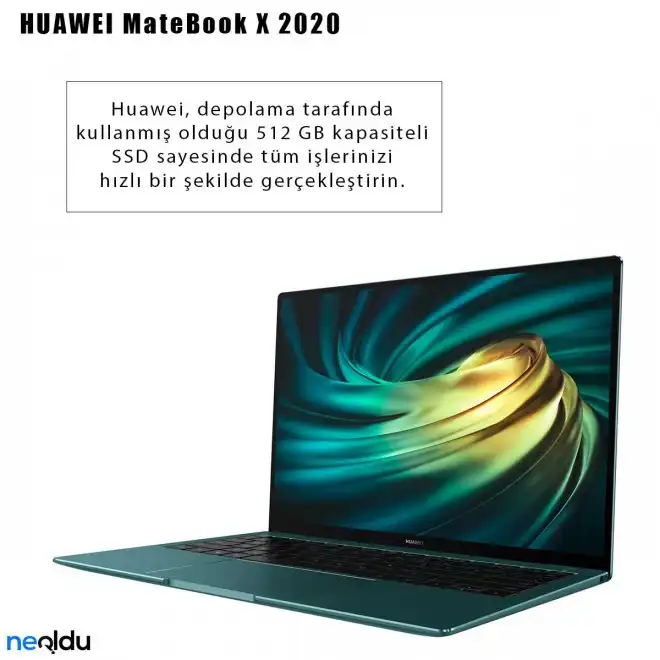 Huawei MateBook X 2020 Depolama