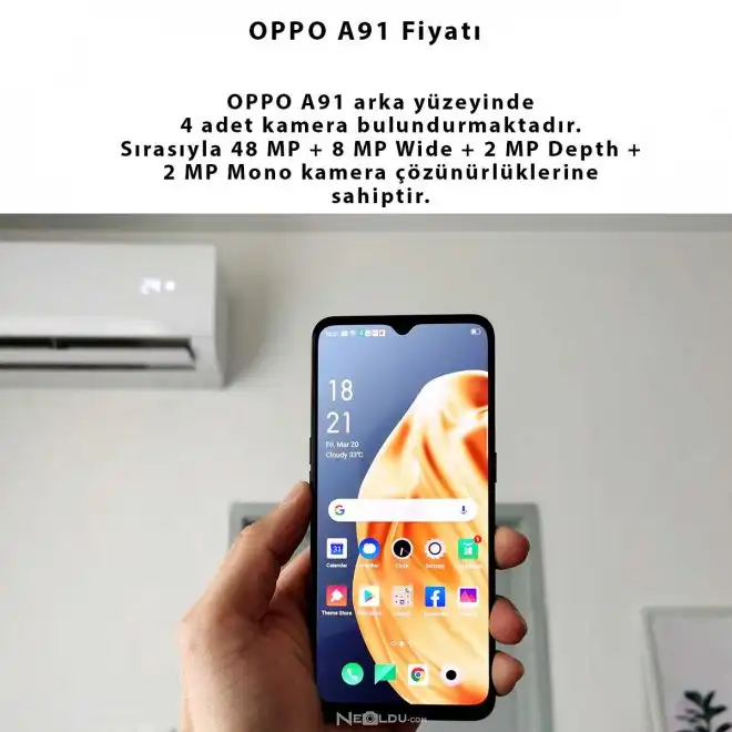 Oppo A91 Kamera Özellikleri