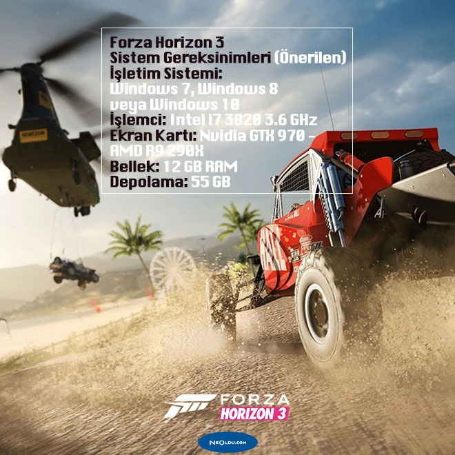 Forza Horizon 3 Sistem Gereksinimleri