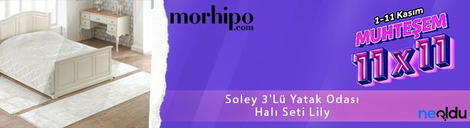 Soley 3'Lü Yatak Odası Halı Seti Lily