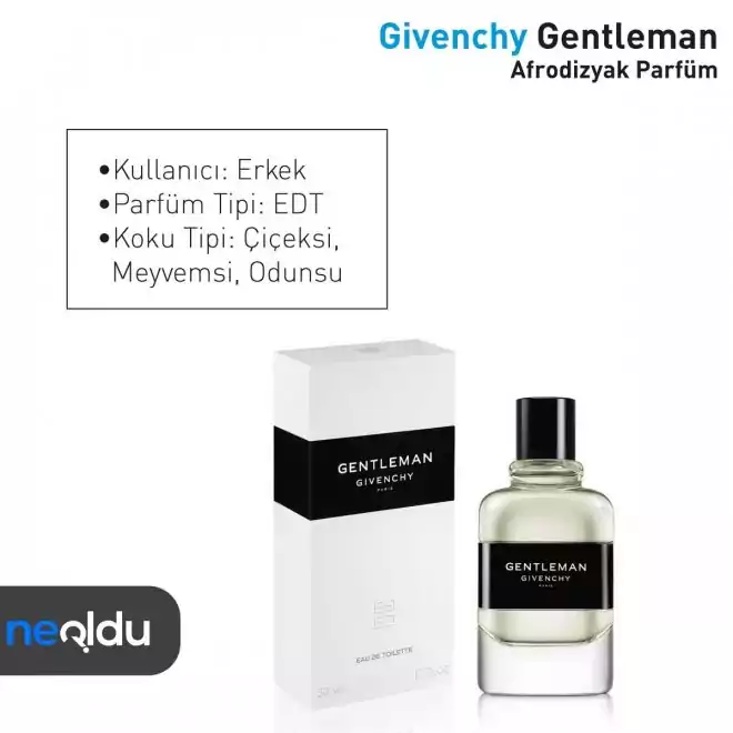 Givenchy Gentleman afrodizyaklı parfüm, odunsu ve çiçeksi notaları ile erkeklere özel