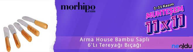 Arma House Bambu Saplı 6'Lı Tereyağı Bıçağı
